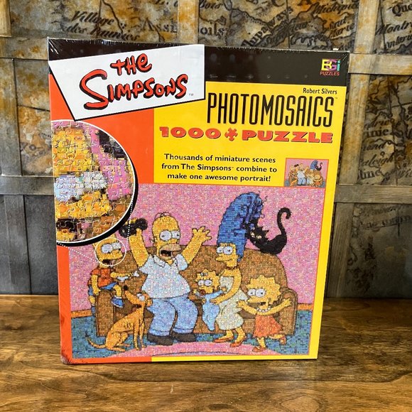The Simpsons 1026-Piece Photomosaics Jigsaw Puzzle by Robert Silvers - 2002 Ed - Picture 1 of 5